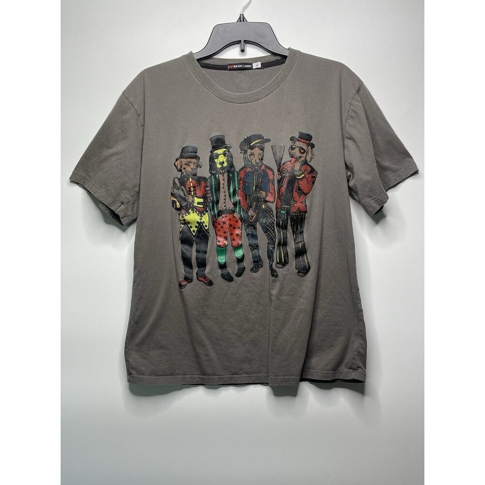 I Love Brick Lane Tee Shirt Rock Band Hipster Dog Group Graphic Design Large